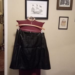 Faux leather skirt